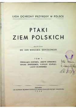 Ptaki  ziemi polskich 1936 r.