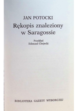 Rękopis znaleziony w Saragossie