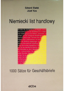 Niemiecki list handlowy