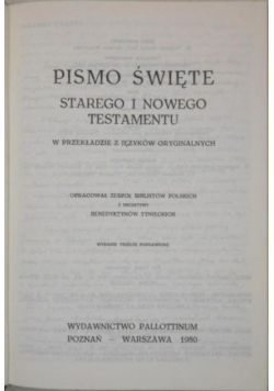 Pismo Święte Starego i Nowego Testamentu