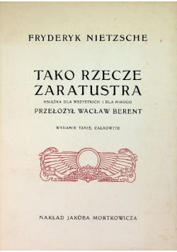 Tako Rzecze Zaratustra