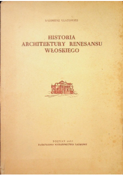 Historia architektury renesansu włoskiego