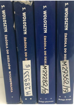 Źródła do dziejów wychowania i myśli pedagogicznej Tom 1 do 4