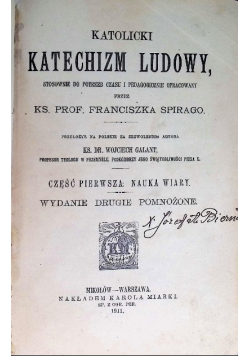 Katolicki katechizm ludowy 1911r.