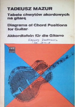 Tabele chwytów akordowych na gitarę