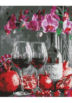 Diamentowa mozaika - Kwitenie orchidei 40x50cm