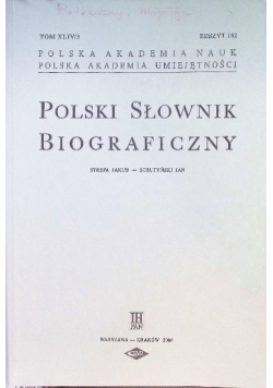 Polski Słownik Biograficzny Zeszyt 182
