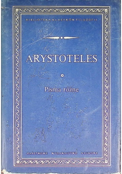 Arystoteles Pisma różne