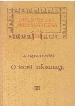 O teorii informacji Tom 34