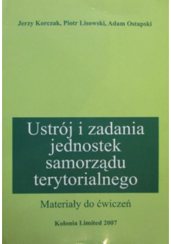 Ustrój i zadania jednostek samorządu terytorialnego