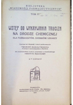 Wstęp do wykrywania trucizn 1930 r.