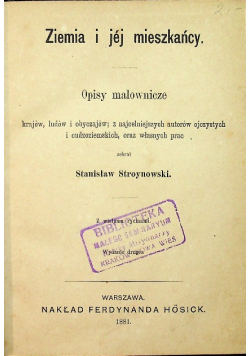 Ziemia i jej mieszkańcy Opisy malownicze 1881 r.