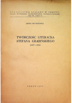Twórczość Literacka Stefana Grabińskiego