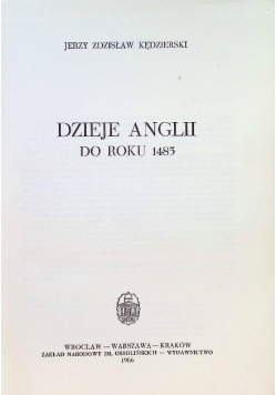 Dzieje Anglii do roku 1485
