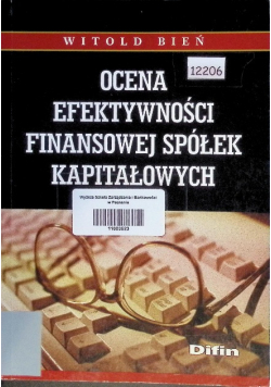 Ocena efektywności finansowej spółek kapitałowych