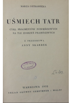 Uśmiech Tatr 1932 r.