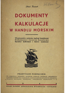 Dokumenty i kalkulacje w handlu morskim, 1946 r.