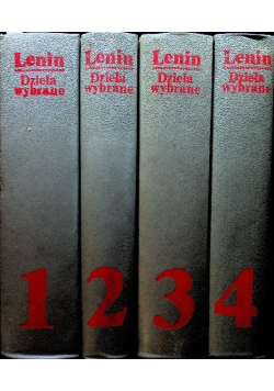 Lenin Dzieła wybrane Tom 1 do 4
