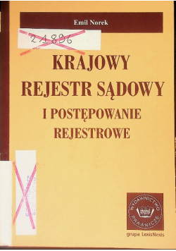 Krajowy rejestr sądowy i postępowanie rejestrowe