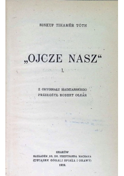 Ojcze Nasz Tom I 1939 r.