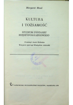 Kultura i tożsamość
